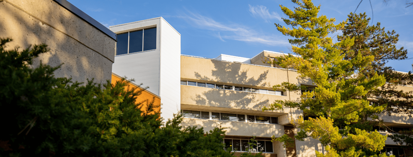 a side shot of South Residence in golden hour