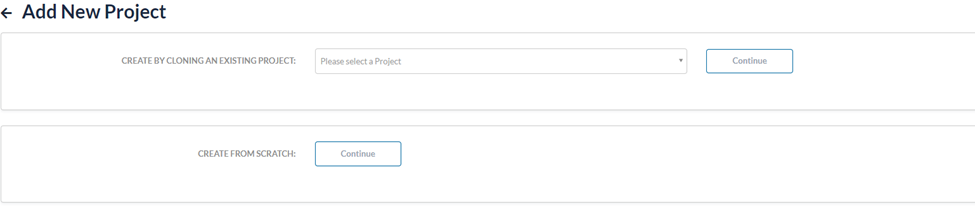 New Project Button