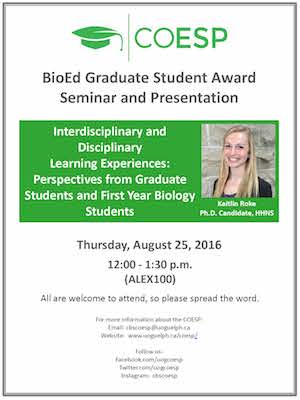 BioEd Graduate Student Award Seminar