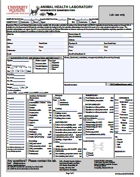 Example of AHL submission form