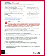 Cover of KTT Plan checklist