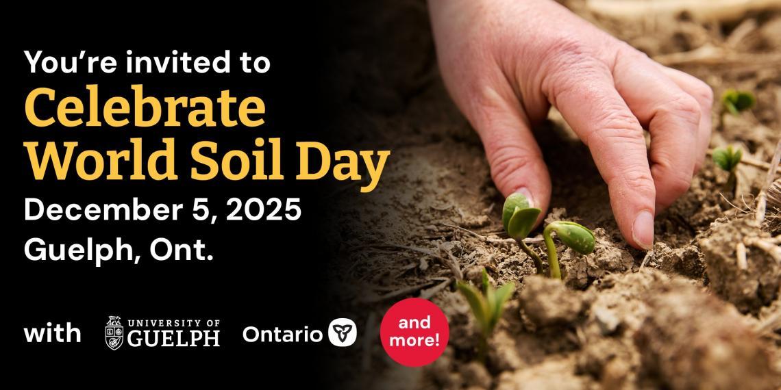 Event graphic with name and date of the event, accompanied by Soil Heatlh Case Study identifier of a hand in the soil next to a sprout 
