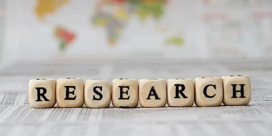 Blocks with letters that spell out the word Research