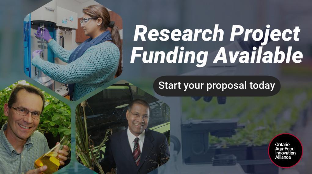 Collage of 3 researchers with text: Research Project Funding Available