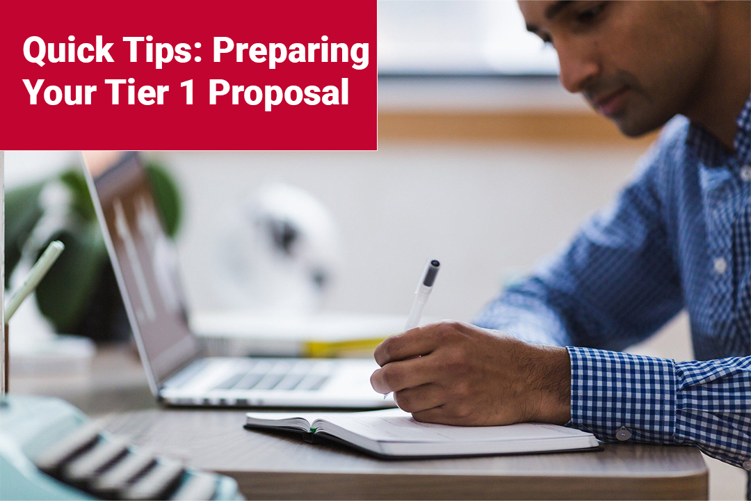  Preparing your Tier 1 proposal.