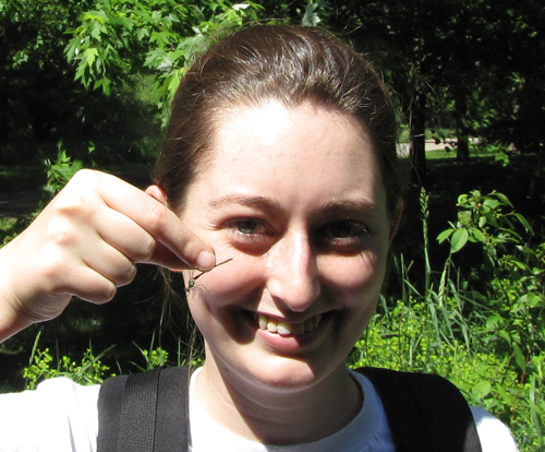 Donnell with her very first spreadwing!