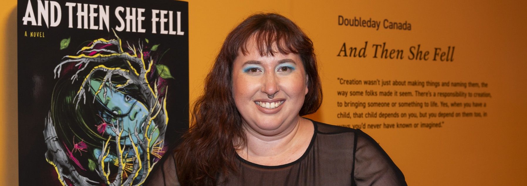 Alicia Elliott accepting award for book "And Then She Fell"