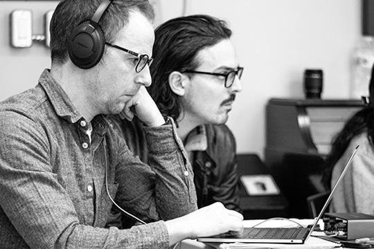 Composer Gareth Williams and playwright David James Brock, photo by Ali Sultani