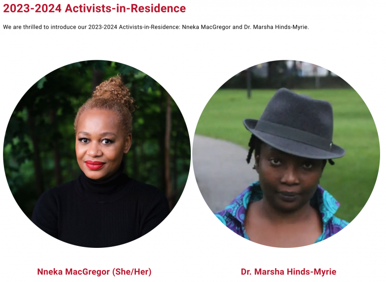 Activists in residence 23-24