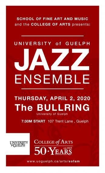Jazz Ensemble Poster for April 2, 2020 (text only)