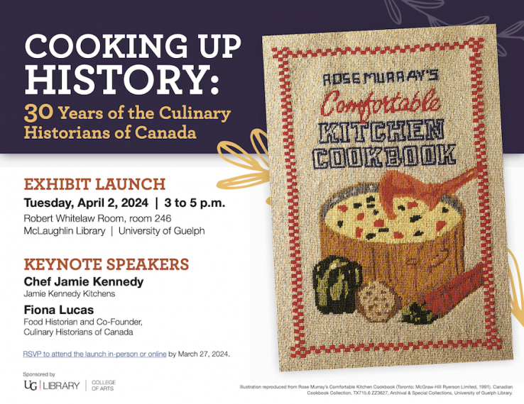 Cooking Up History exhibit launch poster
