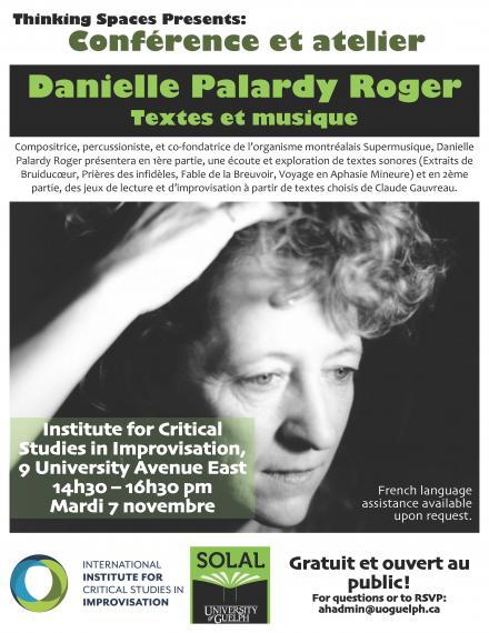 Poster showing Danielle Palardy Roger