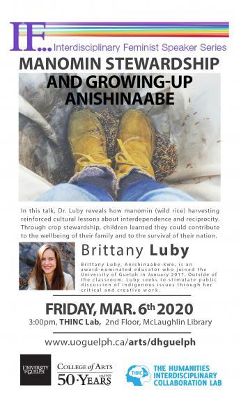 Poster of Dr. Brittany Luby's presentation on March 6, 2020