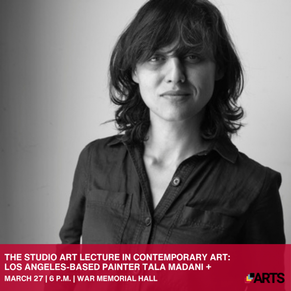 The Studio Art Lecture in Contemporary Art: Los Angeles-Based Painter Tala Madani +. March 27. 6 p.m. War Memorial Hall.