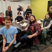 CTV News crew with curators