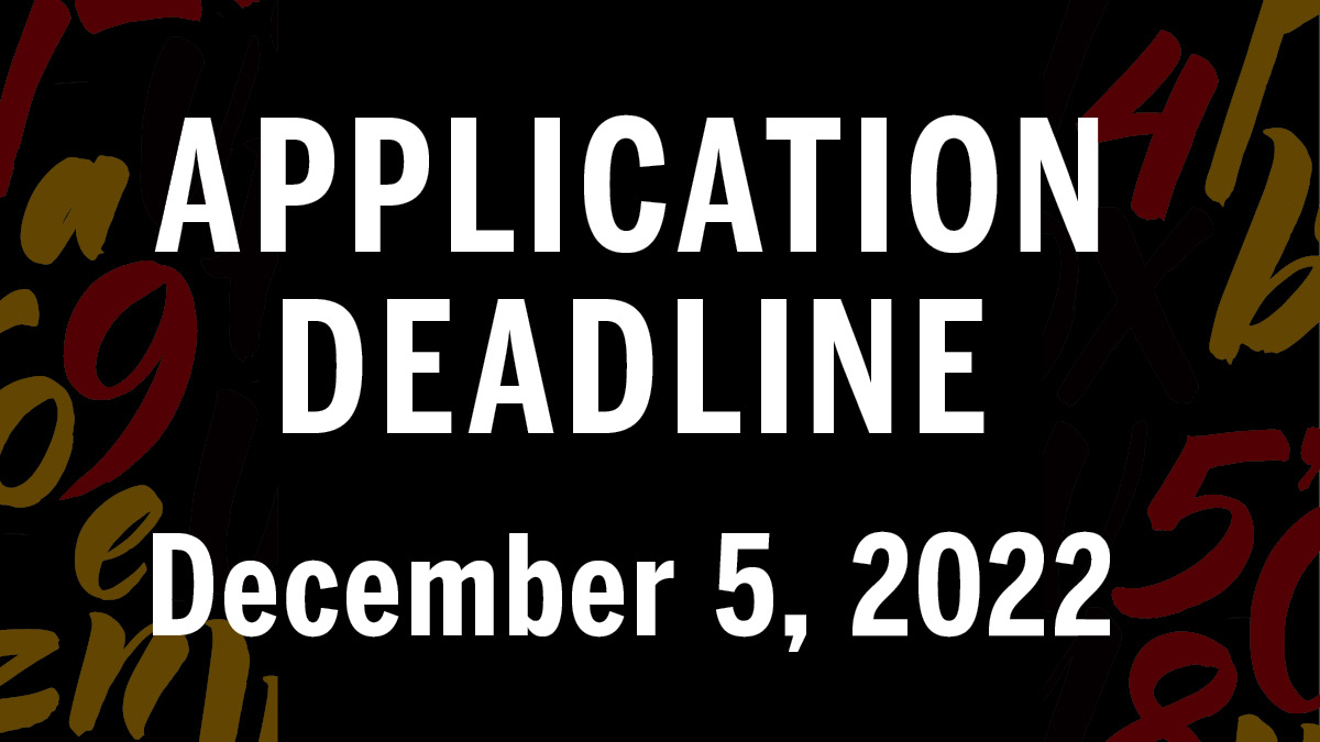 Application Deadline: December 5, 2022