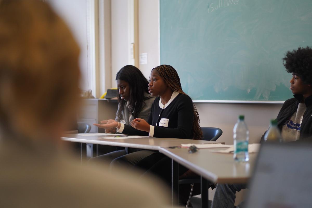 Students during event