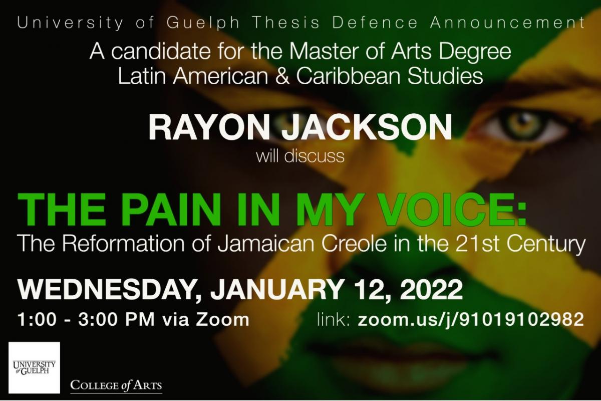 thesis defence rayon jackson wed, jan 12, 2022