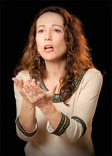 Stephanie Beneteau gesturing