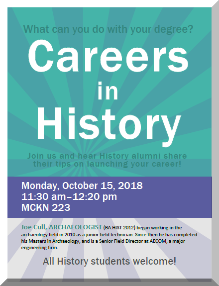 careers in history seminar formerly gateway is here again monday careers with a history degree
