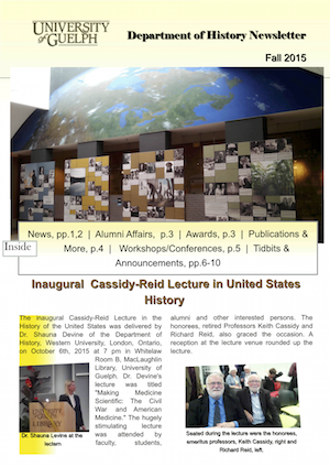 History Dept News Fall 2015