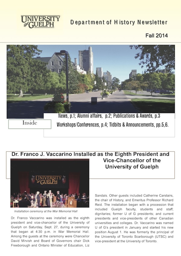 Fall 2014 Newsletter