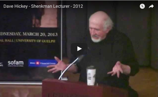 Dave Hickey Shenkman Leturer video link