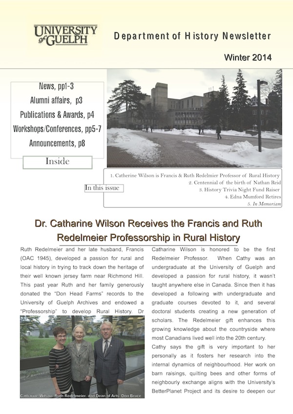 Winter 2014 Newsletter