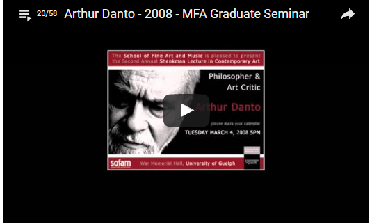 Arthur Danto 2008 MFA Graduate Seminar Video