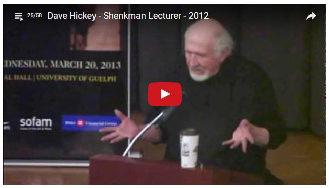 Dave Hickey - Shenkman Lecturer 2012 Video