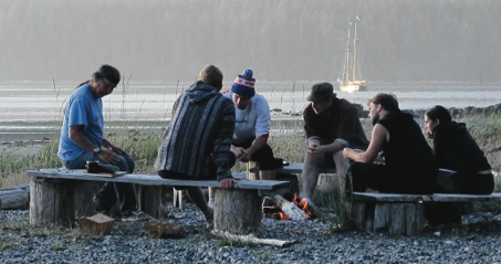 photo of students on field course