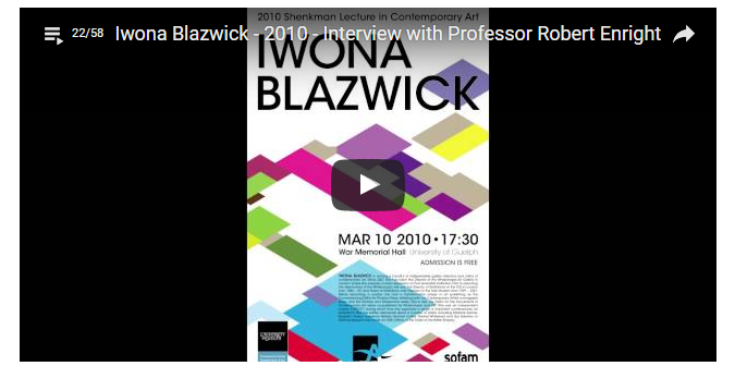 Iwona Blazwick 2010 - Interview with Professor Robert Enright Video