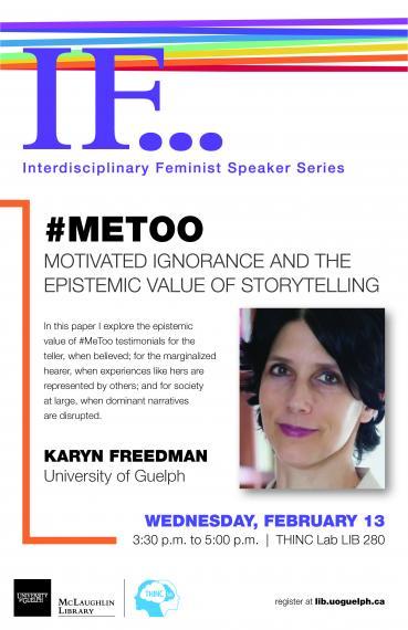 Poster for #MeToo IF Speaker Series