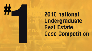 Number one 2016 undergraduate real estate case competition