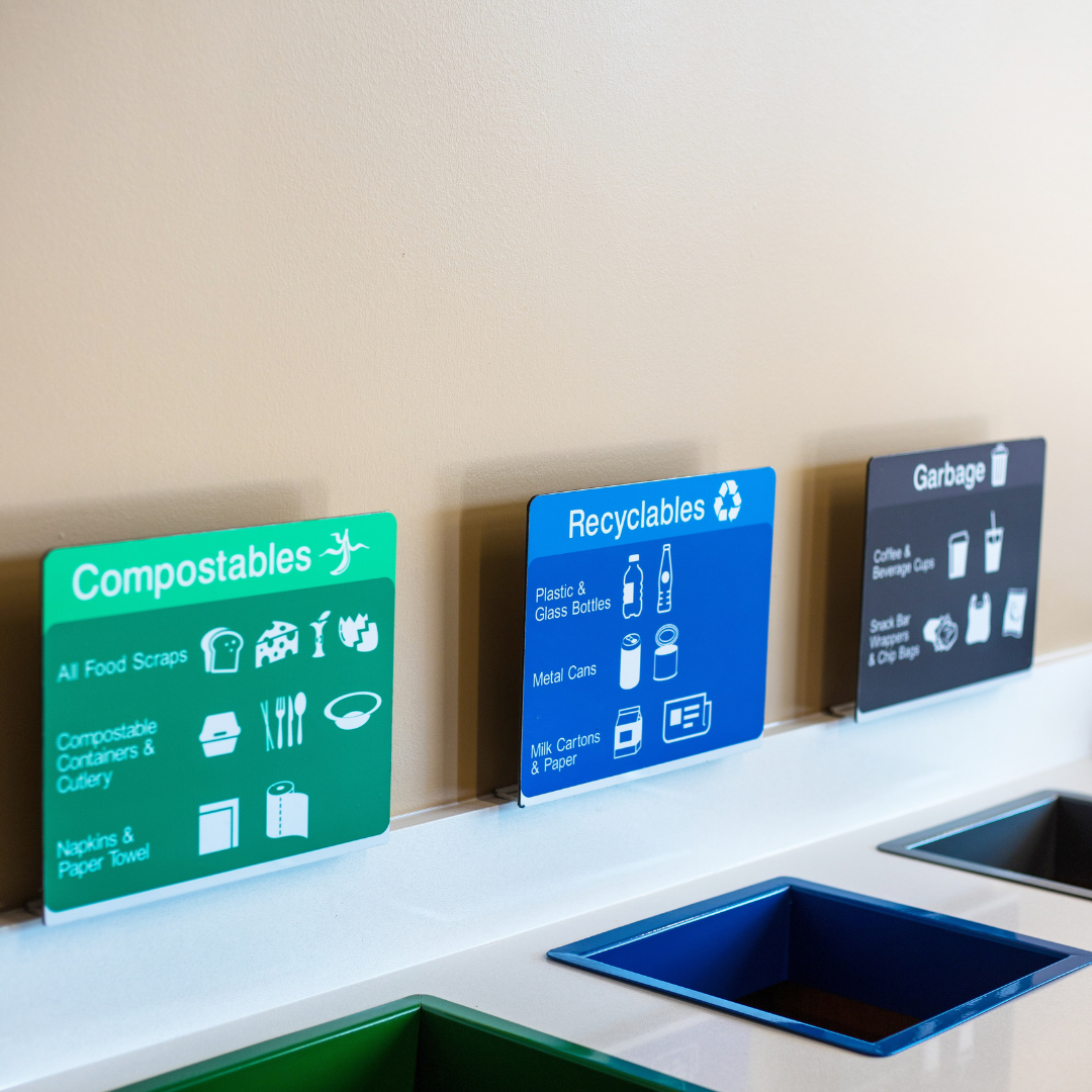 three stream waste bins