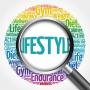 Picture of magnifying glass over the word LIFESTYLE