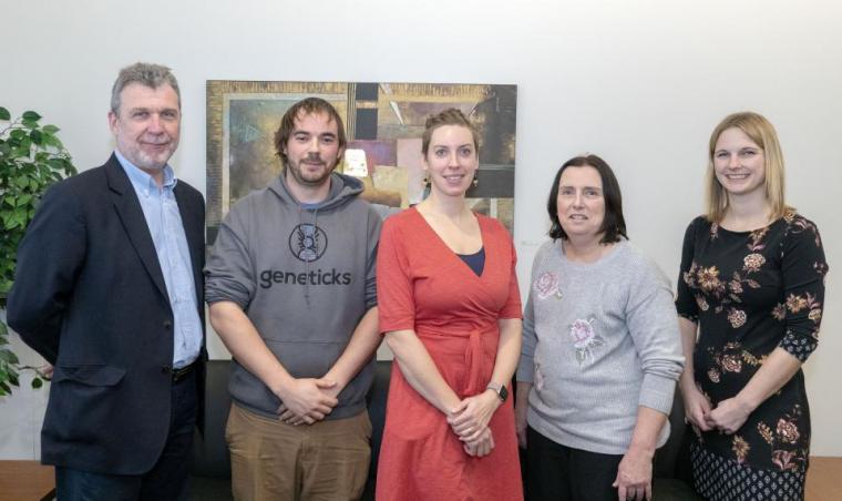 Group photo of visitors and