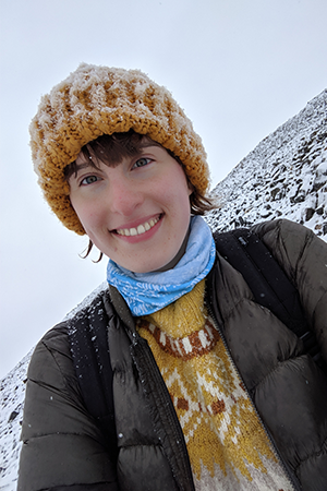 Isobel Barlow-Busch smiles for the camera in frozen Alert, Nunavut