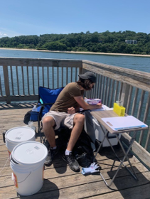 Chris Bender working in the field