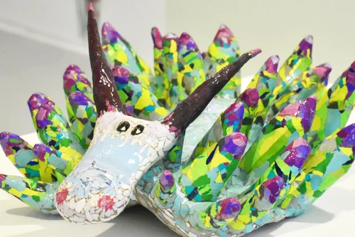 sheep made of recycled materials