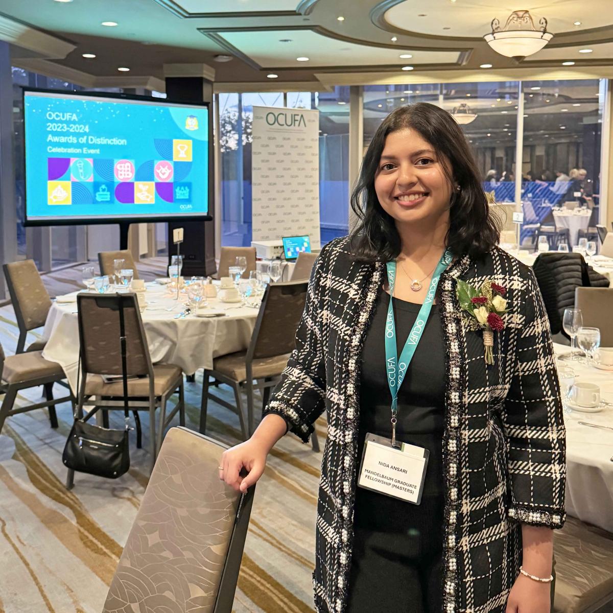 Nida Ansari at OCUFA conference