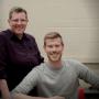 Professor Coral Murrant (left) and graduate student Iain Lamb (photo by K. White)