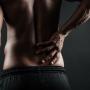 A person's back in pain