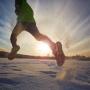 Person running in winter