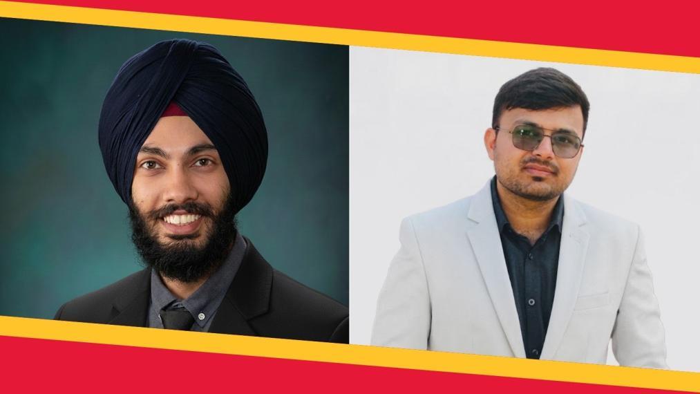 Yuvi Gill on the left, Jay Dipeshkumar Suthar on the right