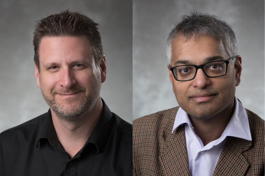 Headshot of Dr. David Kribs and Dr. Rajesh Pereira.