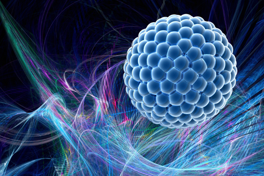 Graphic image of nanoparticles.