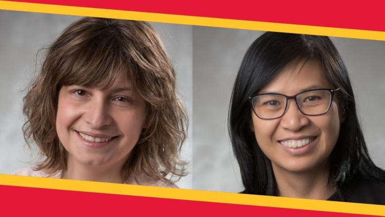 On the left: Dr. Monica Cojucaru On the right: Dr. Zeny Feng