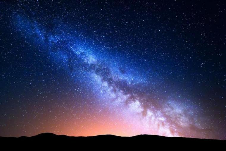 Galaxy visible in the sky.