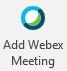 Add Webex Meeting button within Outlook toolbar